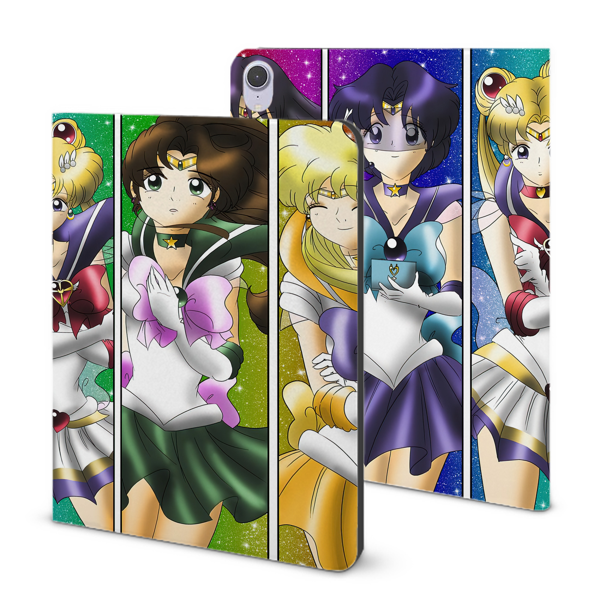 （画像用） 美少女戦士セーラームーン Sailor Moon IPad ケース ブック型 PUレザー TPU 耐衝撃 軽量 薄型 ペン収納なし 全面保護 IPad 各モデル対応